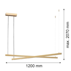 Lustra suspendata LED, Otel, Auriu, MIAMI 169384 universul-luminii.ro
