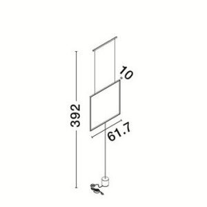 Lustra suspendata LED tip Lampadar L-60cm, DAHLIA NVL-9695502 - Img 3