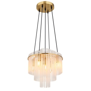 Lustra suspendata, Metal Auriu Mat, Sticla Opaca, GORLEY 15698H2M GL 247394 universul-luminii.ro