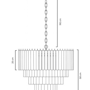 Lustra suspendata metal auriu, sticla alba GORDON 80 - Img 2