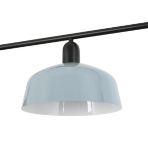 Lustra suspendata metal TATAWIN M 3L negru, blue - Img 2