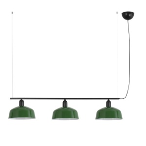 Lustra suspendata metal TATAWIN M 3L negru, verde
