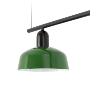 Lustra suspendata metal TATAWIN S 3L negru, verde - Img 2