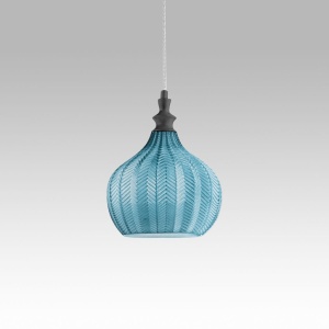 Lustra suspendata, Pendul CLEOFE ambra, alb, cobalt sau ecru - Img 1
