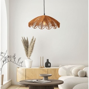 Lustra suspendata stil natural ratan natur FLARE - Img 2