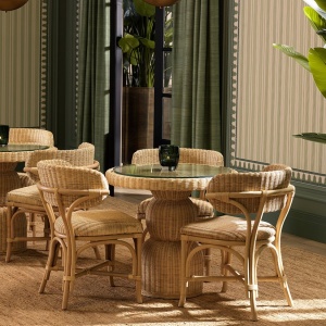 Masa bistro rotunda design LUX din ratan Tiago 80cm