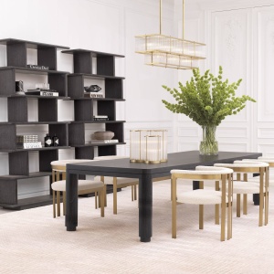 Masa design elegant LUX Atelier 300x115cm, gri carbune 113765 HZ - Img 5