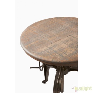Masa design industrial cu inaltime reglabila, diametru 77cm, Grand Central 262820RM - Img 5