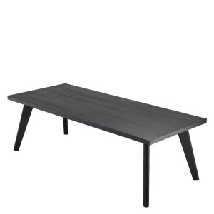 Masa design LUX din lemn de stejar Biot negru, 240x100 114472 HZ - Img 4