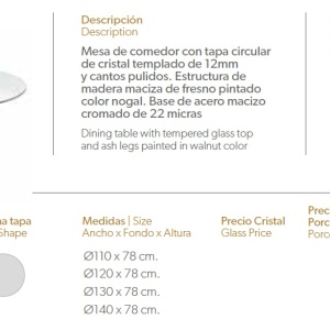 Masa dining design deosebit Ben, 120cm AC 1021 - Img 10