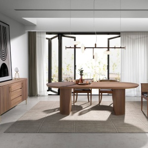 Masa dining design LUX din furnir de nuc 240cmx105cm - Img 6