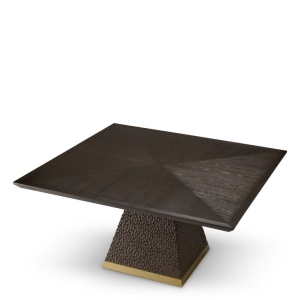 Masa dining design LUX Rexton 150x150cm, Ebony oak veneer - Img 6
