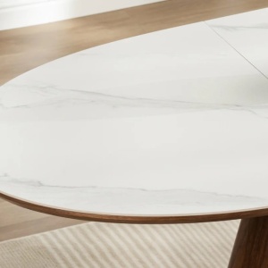 Masa extensibila, Ceramica Alba, Furnir nuc, UNIQUE 160-200cm - Img 5