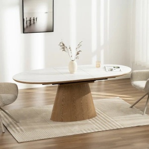 Masa extensibila, Ceramica Alba, Furnir, UNIQUE 160-200cm