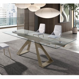 Masa extensibila deosebita design LUX Glass 160-240x100cm