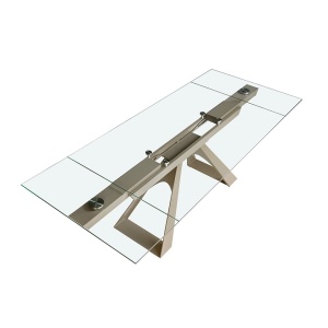 Masa extensibila deosebita design LUX Glass 160-240x100cm - Img 7