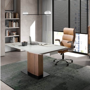 Masa extensibila deosebita design LUX Porcelain Marble 160-240cm