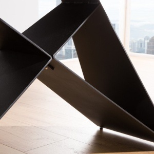 Masa extensibila design extravagant Prometheus 180-260cm, lava - Img 6