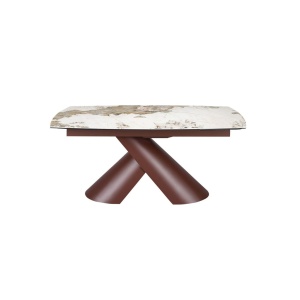 Masa extensibila design LUX Porcelain Marble 180-260x95cm - Img 6