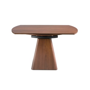 Masa extensibila eleganta design LUX Walnut Veneered 80-140x140cm - Img 5