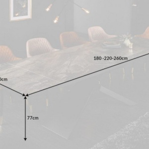 Masa extensibila moderna Euphoria 180-220-260cm, Marmor-Optik - Img 7
