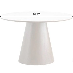 Masa rotunda, Ceramica Alba, Furnir Nuc, UNIQUE 120cm A-45144 VC - Img 4