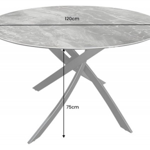 Masa rotunda design modern Alpine 120cm, taupe - Img 2