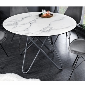 Masa rotunda design modern Circular 120cm, alb
