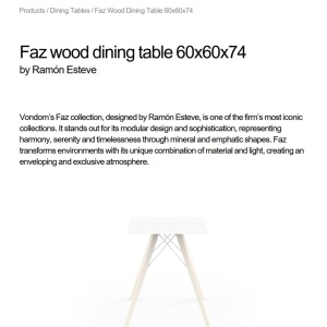 Masa rotunda design modern premium FAZ WOOD, 140cm 54324 - Img 6