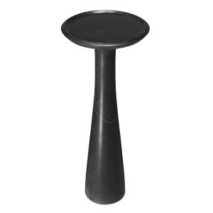 Masuta auxiliara design LUX din marmura neagra Pompano high - Img 3