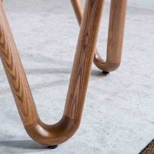 Masuta auxiliara design modern Walnut Round Corner - Img 5