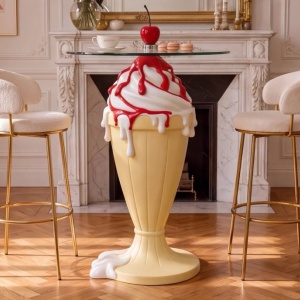 Masuta bistro stil pop art modern SWEET SOCIETY 90cm galben - Img 12