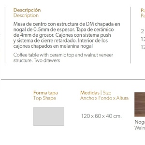 Masuta de cafea design elegant Alexis AC-315-A3 - Img 2