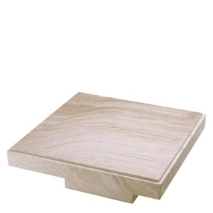 Masuta de cafea design LUX din travertin Sartoria, 83x83cm - Img 2