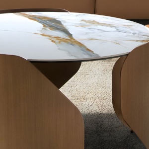 Masuta de cafea design LUX Porcelain Marble 80cm - Img 8
