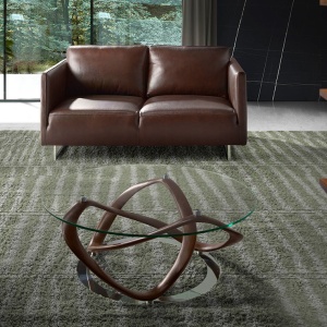 Masuta de cafea eleganta design LUX Walnut, 100cm - Img 3