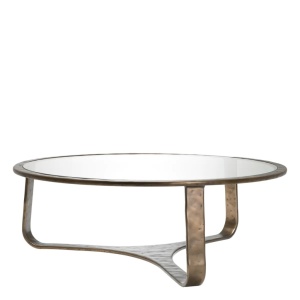Masuta de cafea LUX din Aluminiu, Sticla, Cambronne 102cm - Img 4