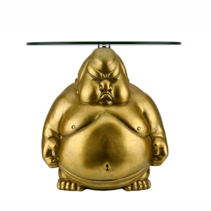 Masuta de cafea rotunda aurie SUMO 55cm