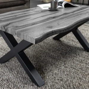Masuta design industrial WILD 90cm, gri - Img 4