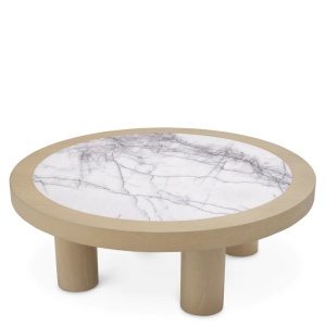 Masuta Design LUX, Marmura, Furnir Stejar, Presedio 100cm - Img 3