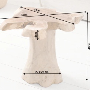 Masuta din lemn de tec Nature Root 40cm A-38237 VC - Img 3