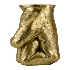Masuta figura a unui pumn FIST 50cm auriu - Img 6