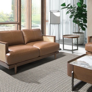 Masuta laterala deosebita design LUX Walnut-Marble - Img 7