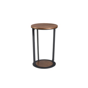 Masuta laterala moderna design LUX Wood and Black, 38cm - Img 4