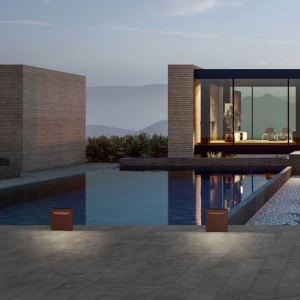 Mini Stalp de exterior LED 3000K, IP67 RECTO H-23cm corten - Img 2