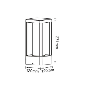 Mini Stalp iluminat exterior IP65 NEVADA gri H-27cm, MA-8900 171574 universul-luminii.ro