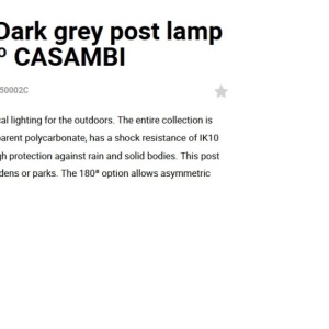 Mini Stalp LED iluminat exterior simetric 180º IP65 RUSH 25cm 2700K CASAMBI 127894 universul-luminii.ro