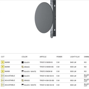 Modul LED disc decorativ, accesoriu pentru sina magnetica Exility, Relax Smart alama 160674 universul-luminii.ro