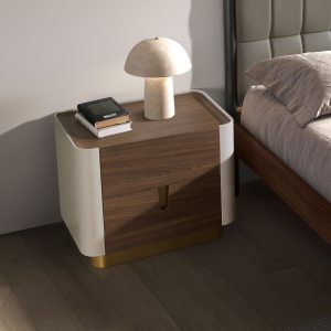 Noptiera deosebita design LUX Walnut-Bej - Img 5