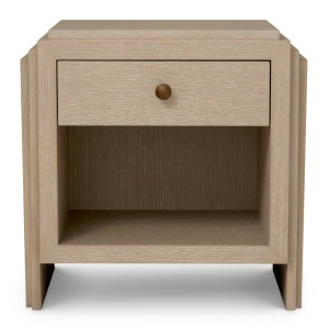 Noptiera LUX Furnir Stejar Albit, ArtDeco - Img 3